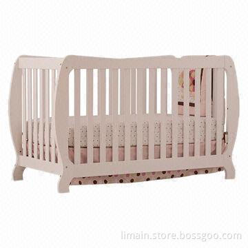Baby Crib with Stylish Solid Wood